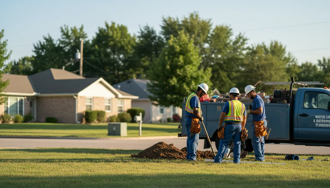 Residential water line and bathroom plumbing service in Brisbin, PA